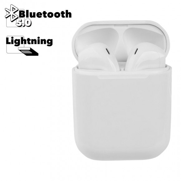 TWS Bluetooth гарнитура вставная стерео WK T3 Bluetooth Earphone TWS, белая