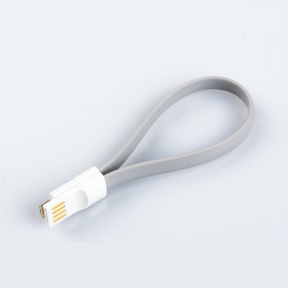USB Дата-кабель на магните MicroUSB (серый, коробка)
