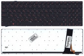 Клавиатура для ноутбука Asus N56 N56V, черная с красной подсветкой