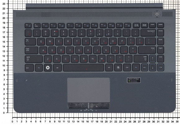 Клавиатура для ноутбука ноутбука Samsung RC420 серая топ-панель