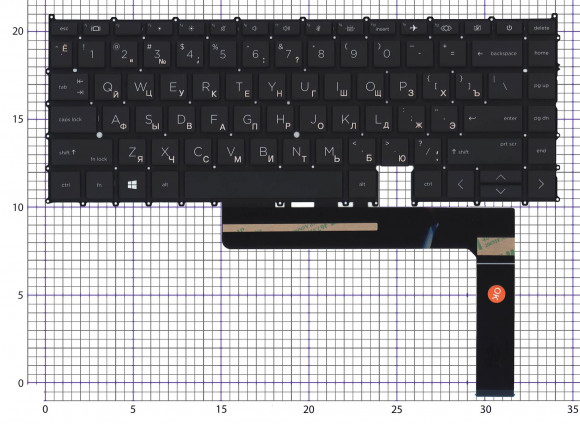 Клавиатура для ноутбука HP EliteBook x360 1040 G7 G8 черная Клавиатура для ноутбука HP EliteBook x360 1040 G7 G8 черная