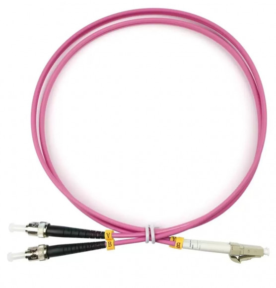 Патч-корд оптический TopLan, дуплексный, LC/PC-ST/PC, MM 50/125 (OM4), 150 м, LSZH Патч-корд оптический TopLan, дуплексный, LC/PC-ST/PC, MM 50/125 (OM4), 150 м, LSZH