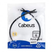 Патч-корд U/UTP Cabeus PC-UTP-RJ45-Cat.6-0.5m-BK