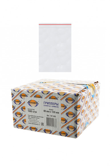 Пакеты с замком (zip-lock) AVIORA 107-005, 80мм*120мм, в упаковке 1000 шт