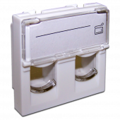 Лицевая панель розеточная BNH, 2х Keystone Jack, 45х45 мм (ВхШ), плоская, цвет: белый (B200.2-45x45-FB) Лицевая панель розеточная BNH, 2х Keystone Jack, 45х45 мм (ВхШ), плоская, цвет: белый (B200.2-45x45-FB)