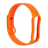 Силиконовый ремешок для Xiaomi Mi Band 5 (15), оранжевый, на кнопке Силиконовый ремешок для Xiaomi Mi Band 5 (15), оранжевый, на кнопке