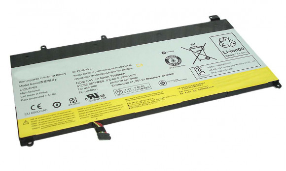 Аккумулятор (батарея) для ноутбука Lenovo IdeaPad U430p, U530 (L12L4P62) 7100мАч, 7.4В (оригинал)