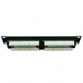 Коммутационная патч-панель BNH, 10", 1HU, портов: 12 х RJ45, кат. 5е, универсальная, неэкр., цвет: чёрный, (B107-12-5E-UNB)