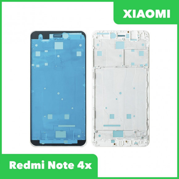 Рамка дисплея (средняя часть) для Xiaomi Redmi Note 4x, белая