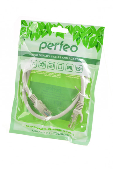Патчкорд UTP кат.5е PERFEO P6001 RJ-45 вилка - RJ-45 вилка, длина 0, 5 м.