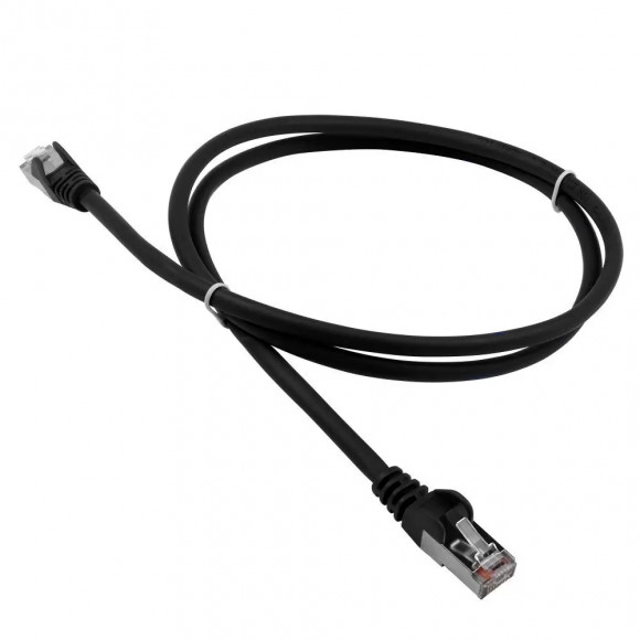 Патч-корд RJ45 - RJ45, 4 пары, FTP, категория 5е, 1.5 м, черный, LSZH, LANMASTER, LAN-PC45/S5E-1.5-BK