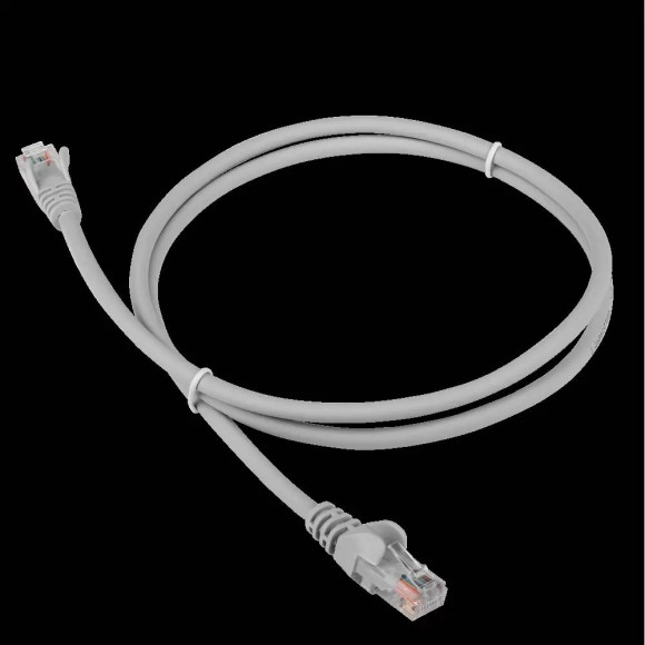 Патч-корд RJ45 - RJ45, 4 пары, UTP, категория 6, 0.5 м, серый, LSZH, LANMASTER, LAN-PC45/U6-0.5-GY