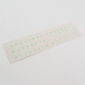 Наклейки на клавиатуру зеленые прозрачные