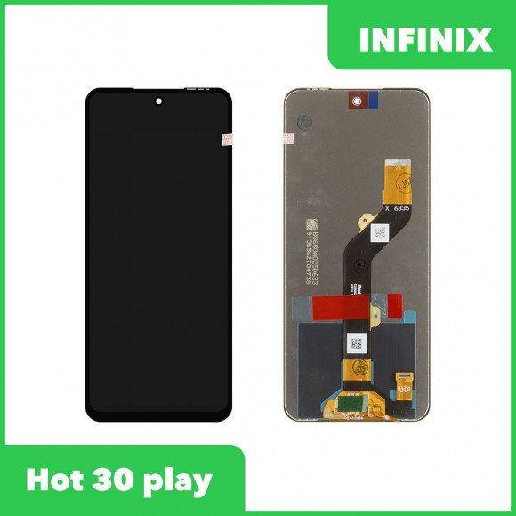 LCD дисплей для Infinix Hot 30 play в сборе с тачскрином, 100% оригинал (черный)