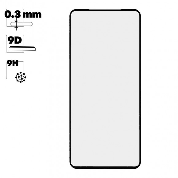Защитное стекло для Samsung Galaxy A51 (A515F) To Edge 9H Glass Shield 9D 0, 3 мм (желтая подложка)