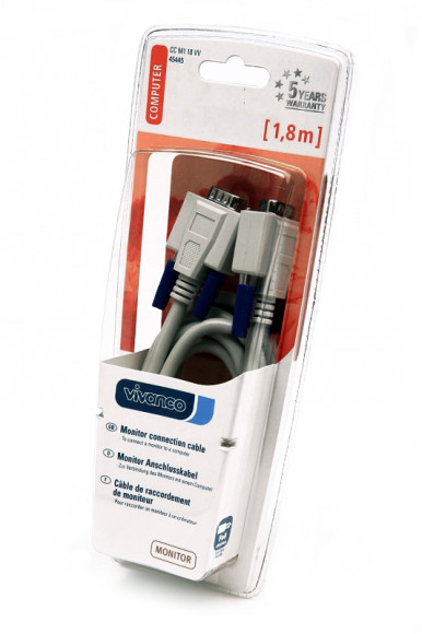 Кабель VIVANCO CC M1 18 VV 45445 для монитора 1.8м BL1