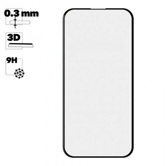 Защитное стекло REMAX GL-27 Medicine на дисплей Apple iPhone 14 Pro Max, черная рамка, 0.3мм