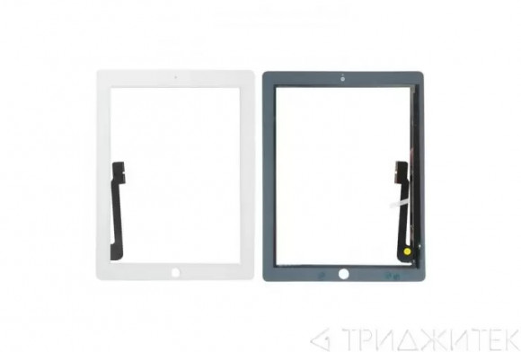Тачскрин (сенсорное стекло) для планшета Apple iPad 3 (A1416, A1430, A1403), белый, 9.7
