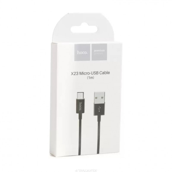 USB кабель Hoco X23 Skilled Micro Charging Data Cable, 1 метр, черный USB кабель Hoco X23 Skilled Micro Charging Data Cable, 1 метр, черный