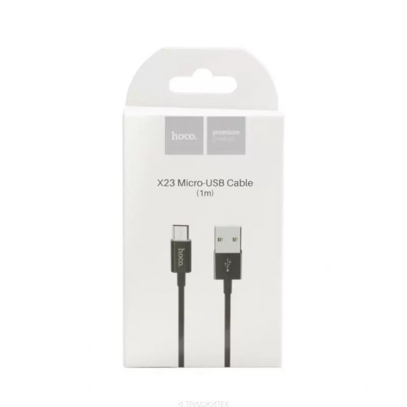 USB кабель Hoco X23 Skilled Micro Charging Data Cable, 1 метр, черный USB кабель Hoco X23 Skilled Micro Charging Data Cable, 1 метр, черный