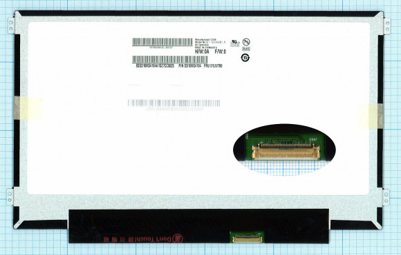Матрица (экран) для ноутбука B116XAK01.3, 11.6", 1366x768, 40 pin, LED, матовая