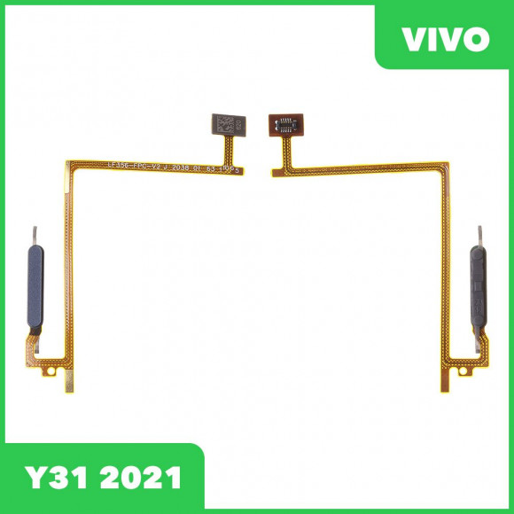 Шлейф для Vivo Y31 2021 сканер отпечатка пальцев (черный)