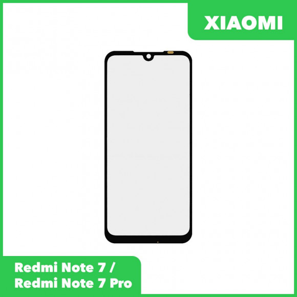 Стекло для переклейки дисплея Xiaomi Redmi Note 7, Redmi Note 7 Pro, черный