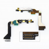 Системный разъем (разъем зарядки) для Apple iPhone 4G, серый Системный разъем (разъем зарядки) для Apple iPhone 4G, серый