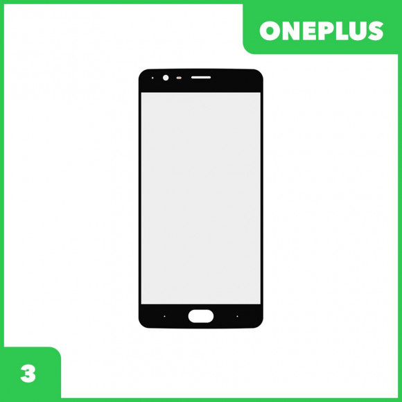 Стекло для переклейки дисплея OnePlus 3, черный