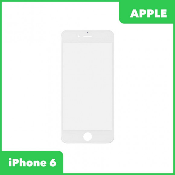 Стекло для переклейки дисплея Apple iPhone 6, в сборе с рамкой, белый