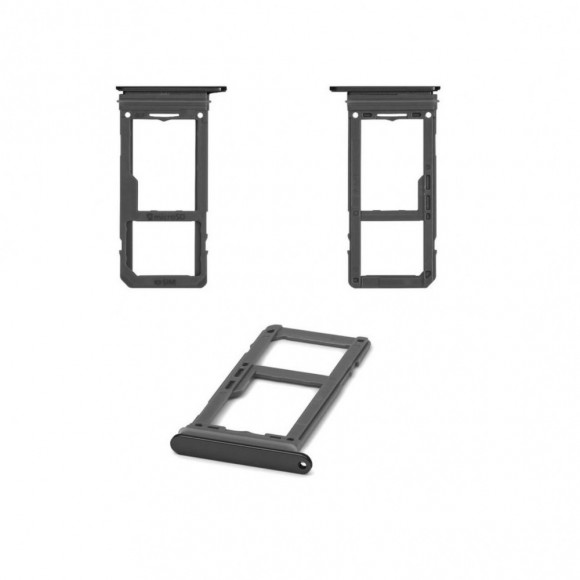 Держатель SIM Samsung G950F, G955F (S8, S8 Plus) 2 SIM черный