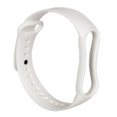 Силиконовый ремешок для Xiaomi Mi Band 5 (14), белый, на кнопке Силиконовый ремешок для Xiaomi Mi Band 5 (14), белый, на кнопке