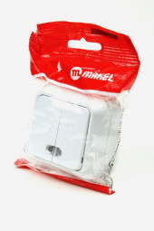 Выключатель MAKEL 2 кл с подс. 45123 белый BL1