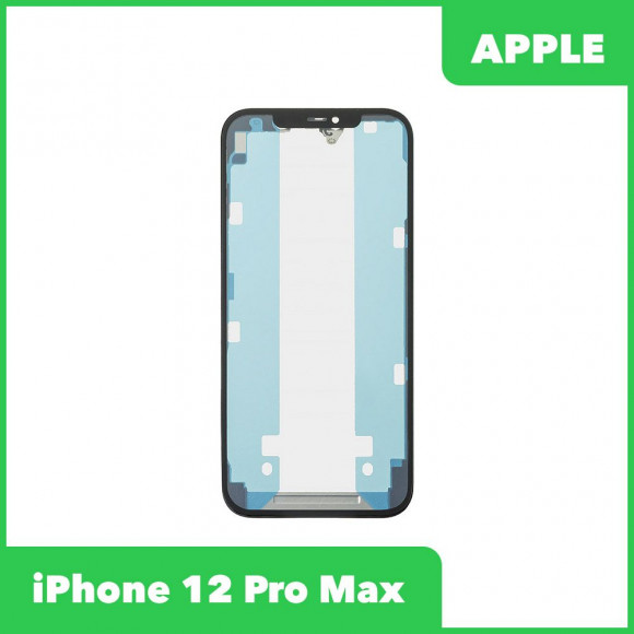 Стекло в сборе с рамкой для Apple iPhone 12 Pro Max олеофобное покрытие Z, черный