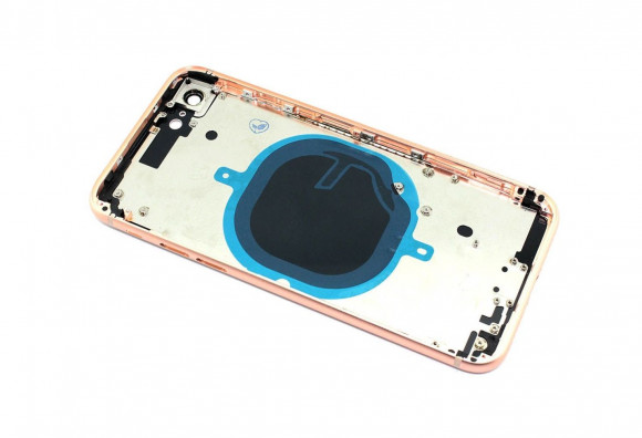 Задняя крышка (корпус) в сборе с рамкой для Apple iPhone 8, Gold