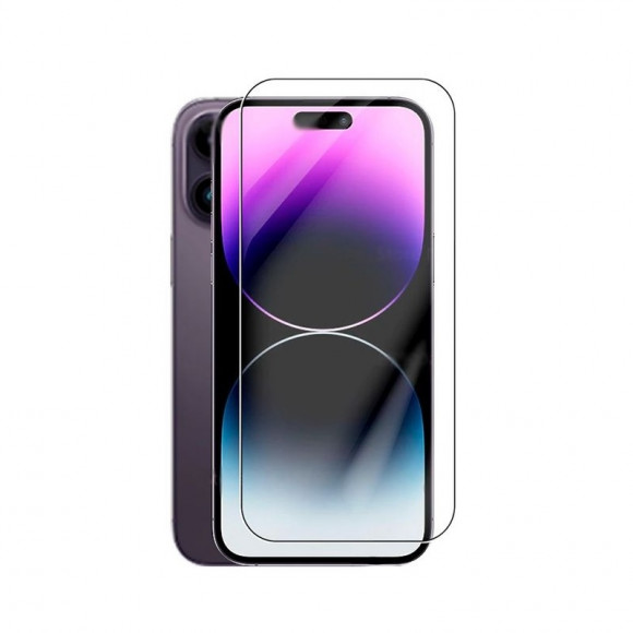 Защитное стекло для iPhone 14 Pro (6.1) черный в упаковке