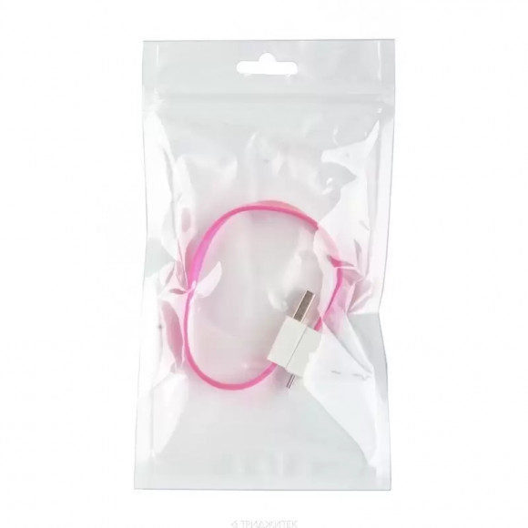 USB Дата-кабель на большом магните плоский MicroUSB (розовый, европакет)