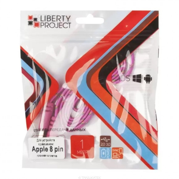 USB кабель "LP" для Apple 8-pin плоская оплетка (темно-розовый, европакет) USB кабель "LP" для Apple 8-pin плоская оплетка (темно-розовый, европакет)