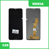 LCD дисплей для Nokia C20 в сборе с тачскрином, черный (оригинал) LCD дисплей для Nokia C20 в сборе с тачскрином, черный (оригинал)