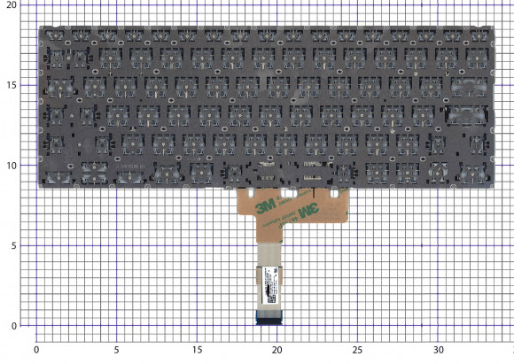 Клавиатура для ноутбука Asus Vivobook S432FA серебристая с подсветкой