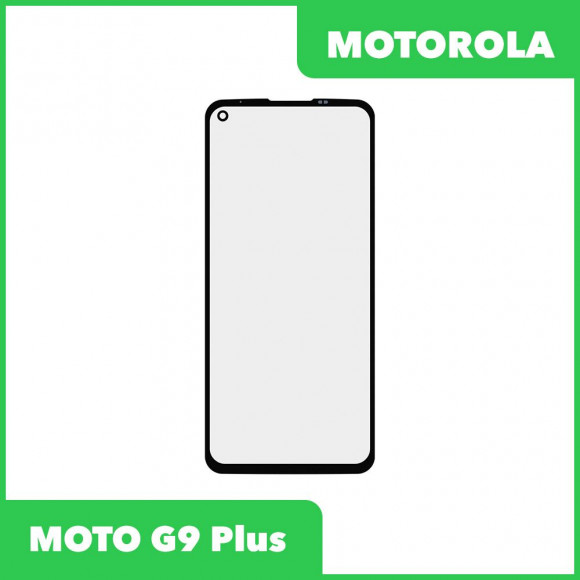 Стекло + OCA пленка для переклейки Motorola Moto G9 Plus (XT2087-2), черный