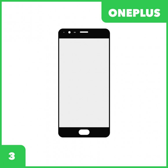 Стекло + OCA пленка для переклейки OnePlus 3, черный
