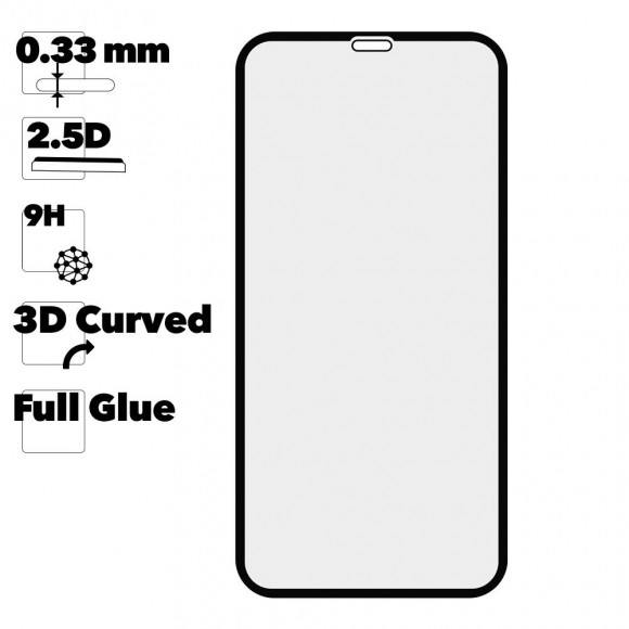 Защитное стекло IT`S ME для iPhone 11, Xr OG Full Glue (черное)