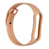 Силиконовый ремешок для Xiaomi Mi Band 5 (12), бледно-розовый, на кнопке Силиконовый ремешок для Xiaomi Mi Band 5 (12), бледно-розовый, на кнопке