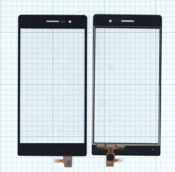 Сенсорное стекло (тачскрин) для Huawei Ascend P7, черный Сенсорное стекло (тачскрин) для Huawei Ascend P7, черный