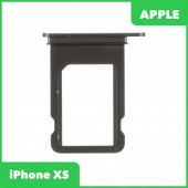 Держатель (лоток) SIM-карты для Apple iPhone XS, серый космос Держатель (лоток) SIM-карты для Apple iPhone XS, серый космос