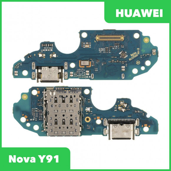 Системный разъем (разъем зарядки) для Huawei Nova Y91 (STG-LX1), микрофон