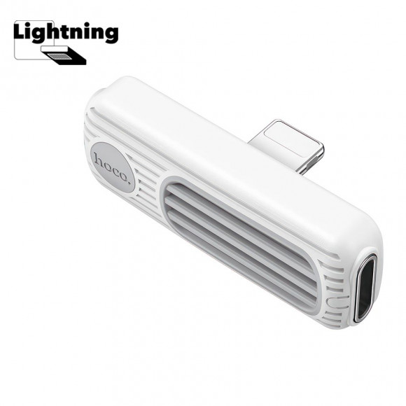 Аудио-переходник Hoco LS29 Dual Lightning Digital Audio Converter, белый