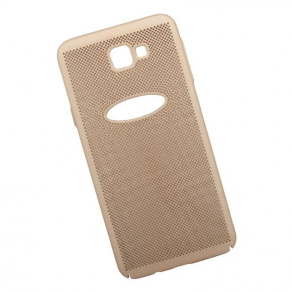 Защитная крышка для Samsung Galaxy J5 Prime (G570F) "LP" Сетка Soft Touch, золотая (европакет)