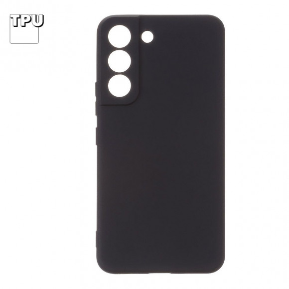 Силиконовый чехол "LP" для Samsung Galaxy S22 TPU (черный непрозрачный) европакет
